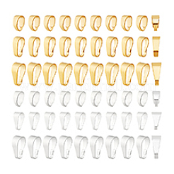 60Pcs 6 Styles Brass Snap on Bails&nbsp;KK-PH0011-24