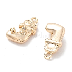 Brass Micro Pave Cubic Zirconia Charms&nbsp;KK-M102-01G