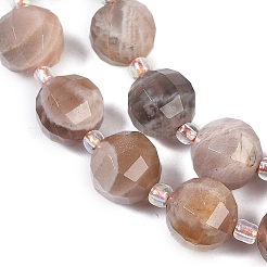 Natural Multi-Moonstone Beads Strands&nbsp;G-G182-B04-05
