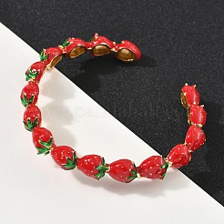 Brass Enamel Cuff Bracelets&nbsp;BJEW-L703-02B-G