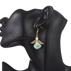 Resin Imitation Pearl Angel Dangle Earrings&nbsp;EJEW-JE06729