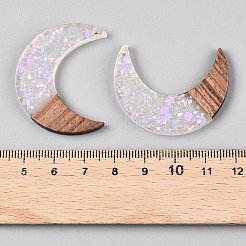 Epoxy Resin & Walnut Wood Pendants&nbsp;RESI-T057-14A