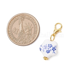 6Pcs 6 Colors Porcelain Pendant Decorations&nbsp;HJEW-JM03938-02