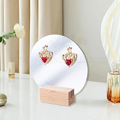 4 Bags Round Acrylic Couple Earring Display Stands&nbsp;EDIS-SC0001-17A