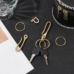 2 Sets Brass Keychain Clasp Findings&nbsp;KK-HY0003-76