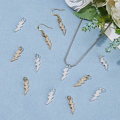 12Pcs 2 Colors Brass Micro Pave Cubic Zirconia Pendants&nbsp;ZIRC-HS0001-22