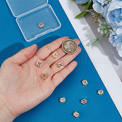 10Pcs Brass Pave Clear Cubic Zirconia Connector Charms&nbsp;KK-BC0015-61B-G