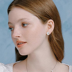 10 Pairs 925 Sterling Silver Flat Pad Stud Earring Settings&nbsp;STER-BBC0006-58B-S