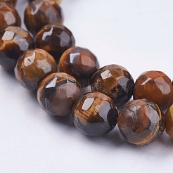 Natural Tiger Eye Round Bead Strands&nbsp;G-R203-8mm