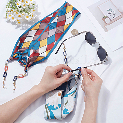 2Pcs 2 Colors Polyester & Acrylic Eyeglasses Chains&nbsp;AJEW-SP0006-02A