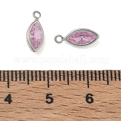 Brass Pave Cubic Zirconia Charms&nbsp;CU-CBABEB3-06P