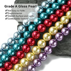 Eco-Friendly Glass Pearl Bead Strands&nbsp;HY-A008-14mm-M