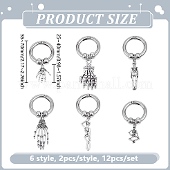 12Pcs 6 Style Alloy Shoes Charms&nbsp;HJEW-GO00250