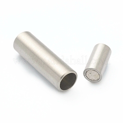 Tarnish Resistant 304 Stainless Steel Magnetic Clasps with Glue-in Ends&nbsp;STAS-B017-01A-P