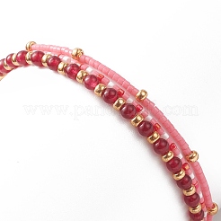 3Pcs 3 Style Natural Jade & Glass Seed Beaded Stretch Bracelets Set for Women &nbsp;BJEW-JB09171-02