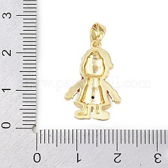 Christmas Brass Micro Pave Cubic Zirconia Pendants&nbsp;KK-H518-02A-G