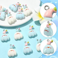 10Pcs 2 Colors Resin Pendants&nbsp;RESI-YW0005-88
