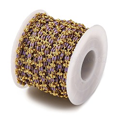 Brass Enamel Link Chains&nbsp;CHC-L050-07G-03