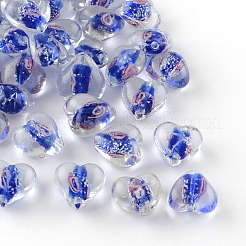 Handmade Luminous Inner Flower Lampwork Beads&nbsp;LAMP-R128-M