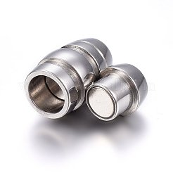 Tarnish Resistant 304 Stainless Steel Magnetic Clasps with Glue-in Ends&nbsp;STAS-E440-57P