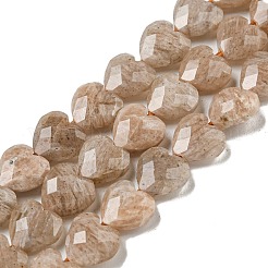 Natural Peach Moonstone Beads Strands&nbsp;G-P544-E05-01