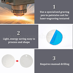 30Pcs Aluminium Alloy Blank Flat Round Sheet&nbsp;DIY-BC0014-47