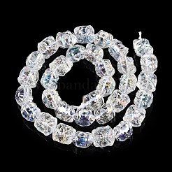 Transparent Electroplate Glass Beads Strands&nbsp;EGLA-N012-13