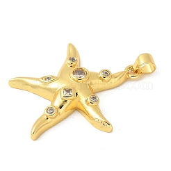 Brass Micro Pave Cubic Zirconia Pendants&nbsp;KK-U053-22G