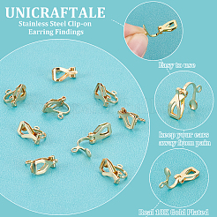 20Pcs 304 Stainless Steel Clip-on Earring Findings&nbsp;STAS-UN0058-60