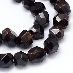 Natural Garnet Nuggets Bead Strands&nbsp;G-O102-04