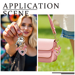 Heart with Butterfly Resin Keychains&nbsp;KEYC-TADJ0001-01A