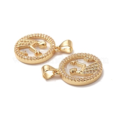 Rack Plating Brass Shell Pendants&nbsp;KK-D087-25G-06