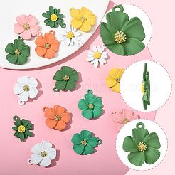 16Pcs 8 Colors Spray Painted Alloy Pendants&nbsp;FIND-FS0004-38