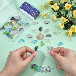 54Pcs 9 Colors Electroplate Transparent Glass Beads&nbsp;GLAA-SC0003-05