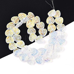 Electroplate Transparent Glass Beads Strands&nbsp;EGLA-N017-04A