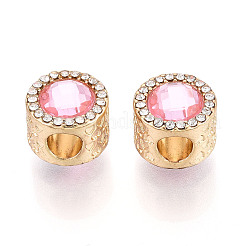 Rack Plating Alloy Rhinestone European Beads&nbsp;FIND-N011-04KCG