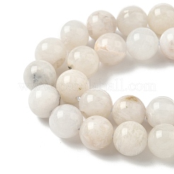 Natural White Moonstone Beads Strands&nbsp;G-F674-08-8mm-01