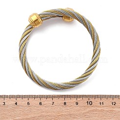 304 Stainless Steel Torque Bangles for Women&nbsp;BJEW-P310-23GP