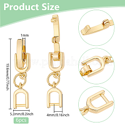 6Pcs Brass Watch Band Clasps&nbsp;DIY-BC0013-44B-G