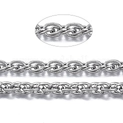 Tarnish Resistant 304 Stainless Steel Rope Chains&nbsp;CHS-T003-30B-P