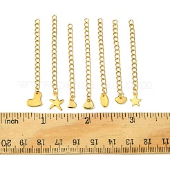 7Pcs 7 Styles 304 Stainless Steel Chain Extender&nbsp;STAS-FS0001-49G