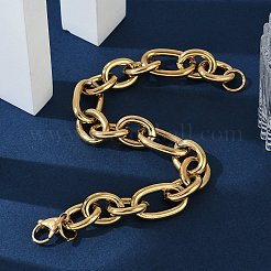 Ion Plating(IP) 304 Stainless Steel Cross Chain Bracelets&nbsp;BJEW-L634-11G