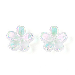 Transparent Electroplate Glass Bead Caps&nbsp;EGLA-N015-01A