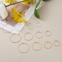Brass Wine Glass Charm Rings&nbsp;KK-CD0001-05
