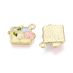 Rack Plating Alloy Enamel Pendants&nbsp;ENAM-N065-03KCG