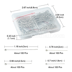400Pcs 4 Styles Brass Ball Head pins&nbsp;KK-FS0001-12