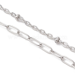 304 Stainless Steel Cable Chain Satellite Chain Bracelet Making&nbsp;AJEW-JB01515-01