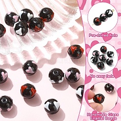 15Pcs 3 Colors Handmade Glass Enamel Beads&nbsp;GLAA-YW0005-87