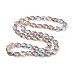Transparent Electroplate Glass Beads Strands&nbsp;EGLA-E030-01F-01