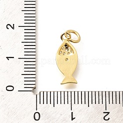 Brass Micro Pave Clear Cubic Zirconia Pendants&nbsp;KK-Q040-07B-G